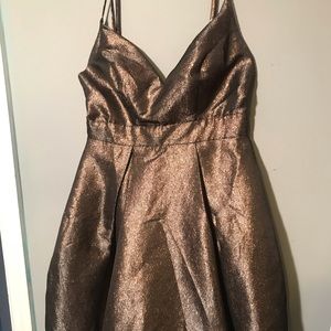 Bronze sparkly mid thigh dress